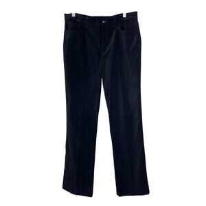 Vintage Lauren‎ Ralph Lauren Pants Womens 10 Black Velvet Straight Leg Jean Cut